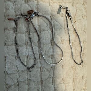 Set of 3 silver stacking bracelets